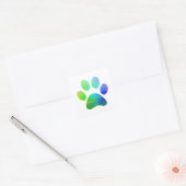 Paw Print Quadratischer Aufkleber (Umschlag)