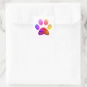 Paw Print Quadratischer Aufkleber (Tasche)