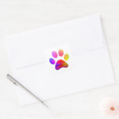 Paw Print Quadratischer Aufkleber (Umschlag)
