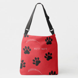 Paw Print Red Shoulter Tote Bag Tragetaschen Mit Langen Trägern