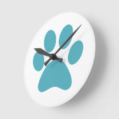 Paw Print                    Runde Wanduhr (Winkel)