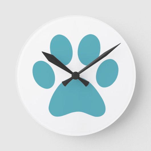 Paw Print                    Runde Wanduhr (Vorderseite)