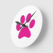 Paw Print Runde Wanduhr (Winkel)