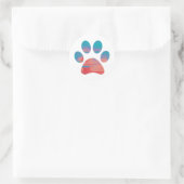 Paw Print Runder Aufkleber (Tasche)