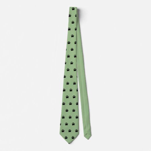 Paw Print Sage Neck Tie Krawatte (Vorderseite)
