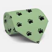 Paw Print Sage Neck Tie Krawatte (Gerollt)