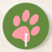 Paw Print Sandstein Untersetzer (Vorne)