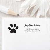 Paw Print Script Name Address Cat Dog Pet Modern (Insitu)