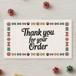 Paw Print Small Business Thank You Business Card Visitenkarte