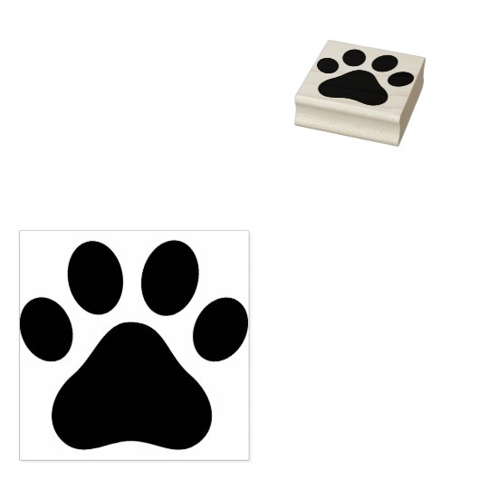 Paw Print Stamp Pad Gummistempel (Stempel)
