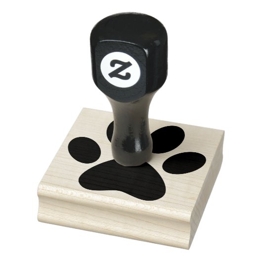 Paw Print Verlassen Tier Katze Hund einfach groß Gummistempel (Stempel)