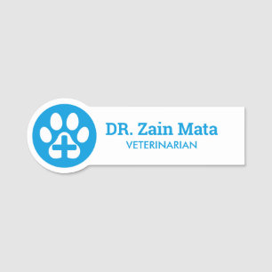 Paw Print Veterinary Namensschild