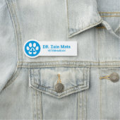 Paw Print Veterinary Namensschild (Beispiel)