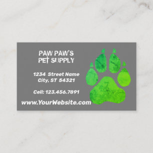 Paw Print Visitenkarte