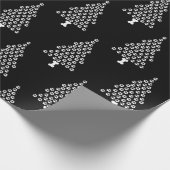 Paw Print Weihnachtsbaum Geschenkpapier (Ecke)