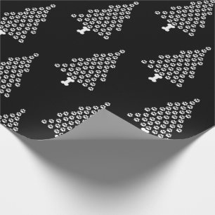 Paw Print Weihnachtsbaum Geschenkpapier