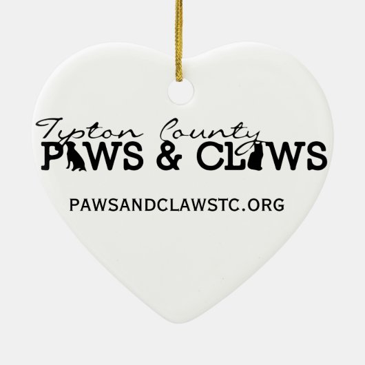 Paw Print Weihnachtsschmuck/Pfauen und -pfade Keramikornament (Hinten)