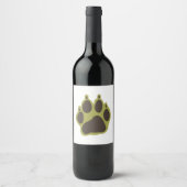 Paw Print Weinetikett (Vorderseite)