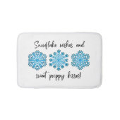 Paw Print Winter Snowflake Badematte (Vorderseite)