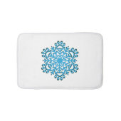 Paw Print Winter Snowflake Badematte (Vorderseite)