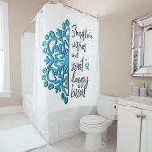 Paw Print Winter Snowflake Duschvorhang (Beispiel)