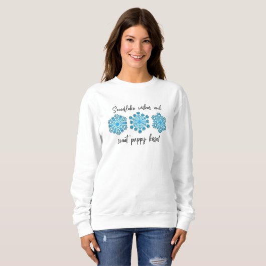 Paw Print Winter Snowflake Puppy Kisses Sweatshirt (Vorne ganz)