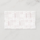 Paw Print with Message and Name in Brown Visitenkarte (Rückseite)