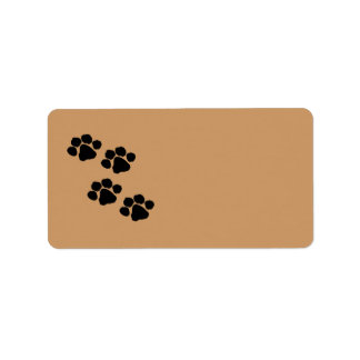Paw Prints Adressaufkleber