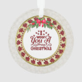 Paw Prints and Gold Frame Custom Pet Photo Ornament (Rückseite)