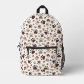 Paw Prints Backpack Bedruckter Rucksack (Vorderseite)