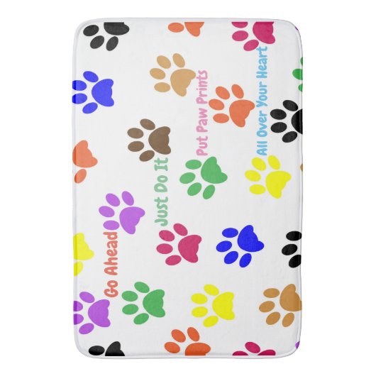 Paw Prints Badematte (Vorderseite Vertikal)