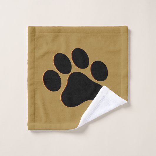 Paw Prints Badhandtuch Set (Waschlappen)