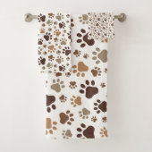 Paw Prints  Badhandtuch Set (Insitu)