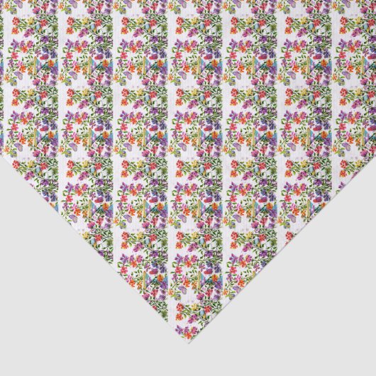 PAW PRINTS BIRD BATH SEIDENPAPIER (Ausschnitt)