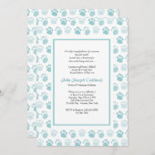 Paw Prints Blue Veterinary School Abschluss Einladung (Vorne/Hinten)