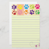 Paw Prints Briefpapier (Vorne/Hinten)