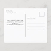 Paw Prints Budget Hochzeitseinladung Postkarte (Rückseite)