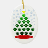 Paw Prints Christmas Tree Ornament (Hinten)