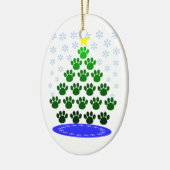 Paw Prints Christmas Tree Ornament (Links)