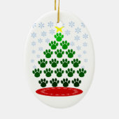Paw Prints Christmas Tree Ornament (Hinten)