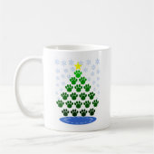 Paw Prints Christmas Tree Tasse (Links)