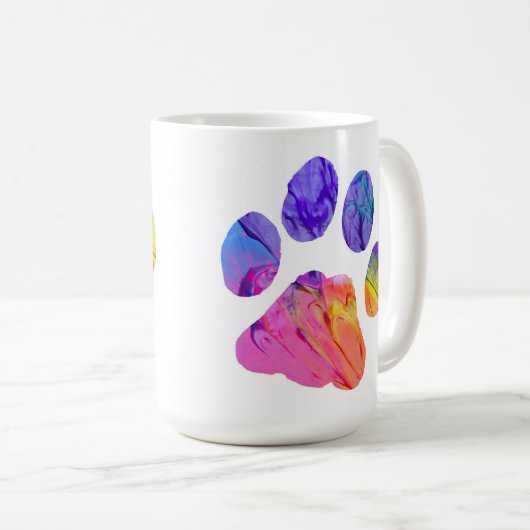 Paw Prints Coffee Tasse (VorderseiteRechts)