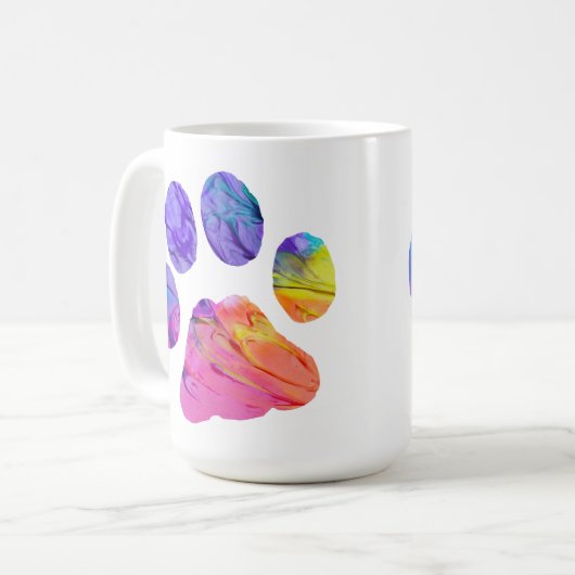 Paw Prints Coffee Tasse (Vorderseite Links)