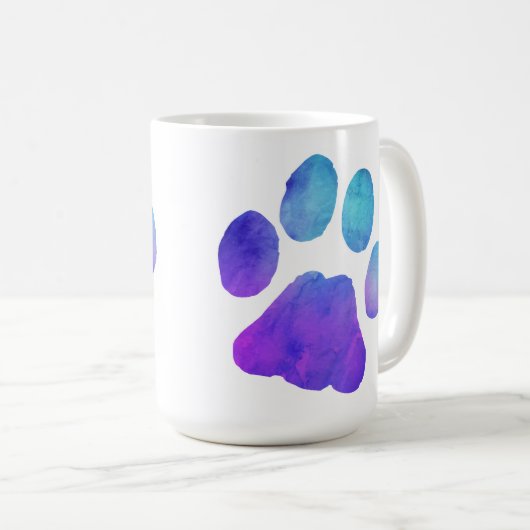 Paw Prints Coffee Tasse (VorderseiteRechts)
