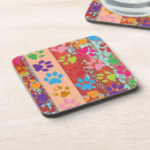 Paw Prints Cork Untersetzer (Linke Seite)