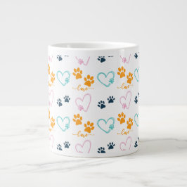 Paw Prints Cute Dog Lover  Jumbo-Tasse