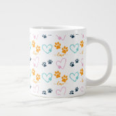 Paw Prints Cute Dog Lover Jumbo-Tasse (Rechts)