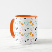 Paw Prints Cute Dog Lover  Tasse (Vorderseite Links)