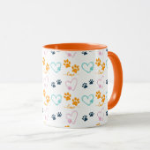 Paw Prints Cute Dog Lover Tasse (VorderseiteRechts)