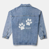 Paw Prints Design Denim Jacket Jeansjacke (Rückseite)